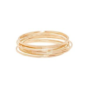 NIB Catbird Threadbare Rings Set of 4, Size 6